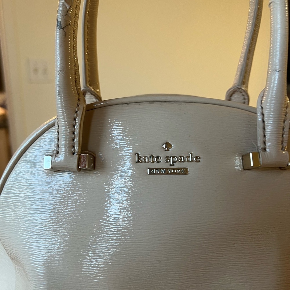 Kate Spade Beige Textured Satchel - Picture 4 of 5